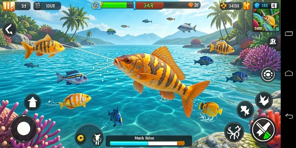 Screenshot gameplay Tembak Ikan 34R yang seru.