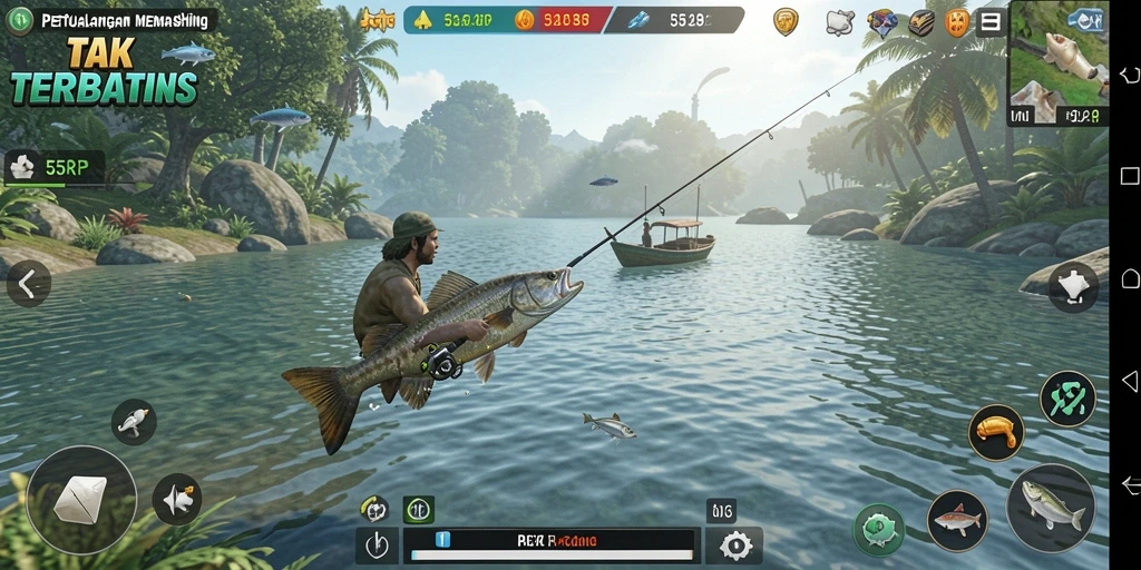 Tangkapan ikan terbesar dalam gameplay 55RP yang memukau.