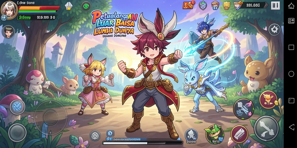 Screenshot gameplay anime yang menakjubkan dan menarik.