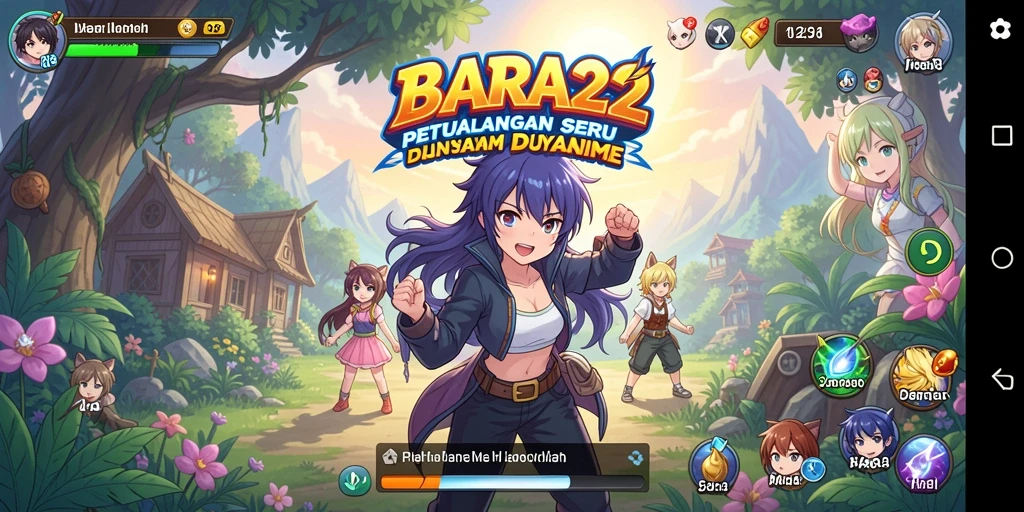Gameplay BARA22 yang penuh warna dan aksi menarik.
