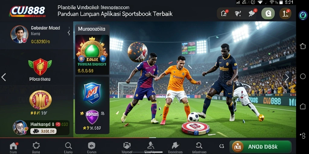 Tampilan screenshot utama CU888 dengan fitur Sportsbook yang menarik.