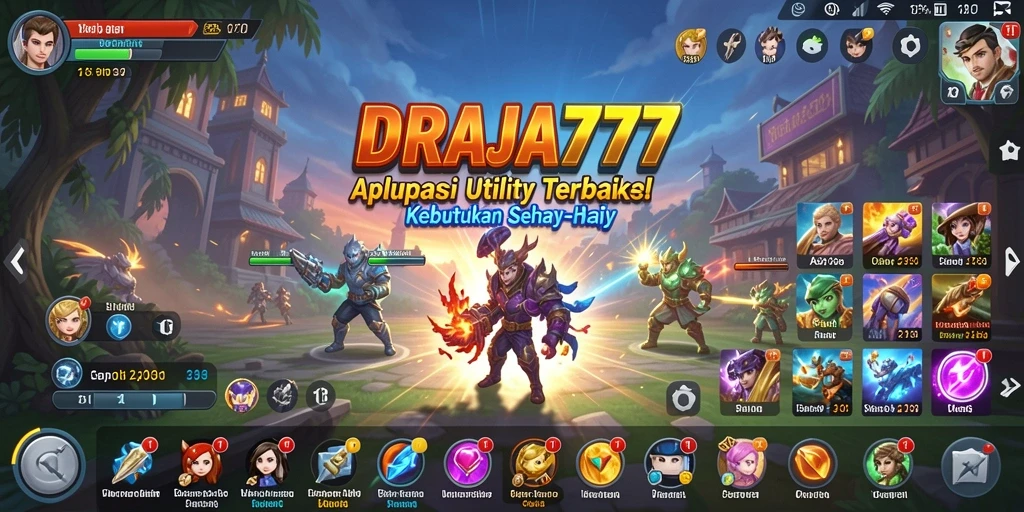 Tampilan dan fitur utama DRAJA777 dalam aplikasi Utility.
