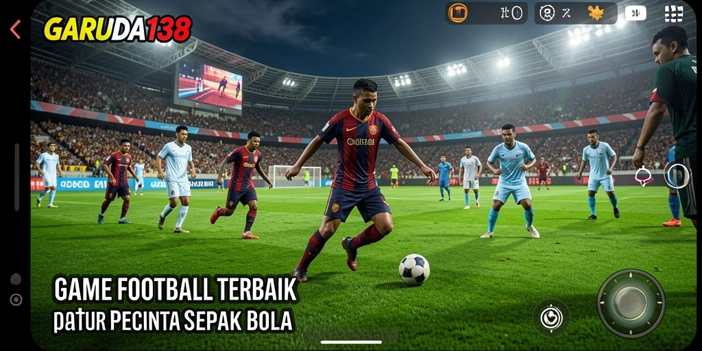 Tampilan gameplay dari GARUDA138 yang menampilkan aksi sepak bola yang mendebarkan.