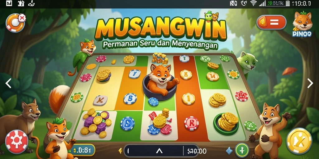 Tampilan menarik dan gameplay seru dari MUSANGWIN Bingo.