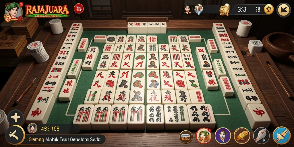 Tampilan menarik dari gameplay Mahjong di RAJAJUARA.