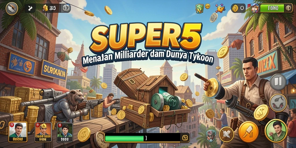 Screenshot tampilan gameplay SUPER5 yang menarik dan interaktif.