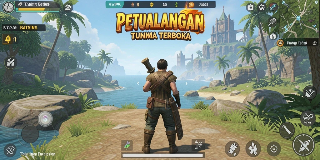 Gameplay dinamis di dunia terbuka SVIP5 dengan banyak petualangan.
