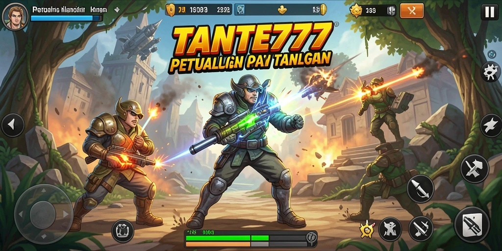 Tampilan gameplay TANTE777 yang mendebarkan dan penuh aksi.