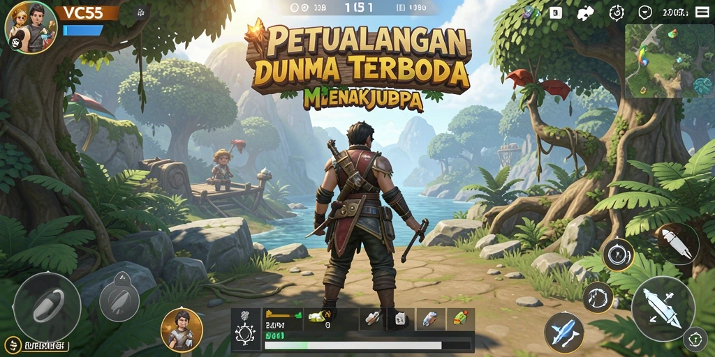 Gameplay VC55 yang menampilkan dunia terbuka yang luas dan penuh petualangan.